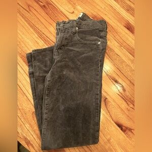 JCrew vintage straight 9in. gray cords